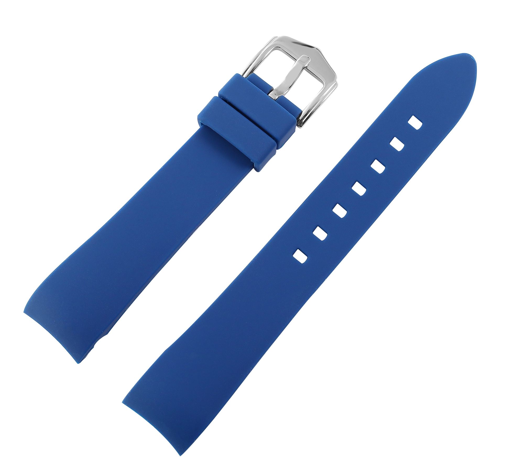 Silikon Uhrenarmband, Dornschließe, blau, 19 mm