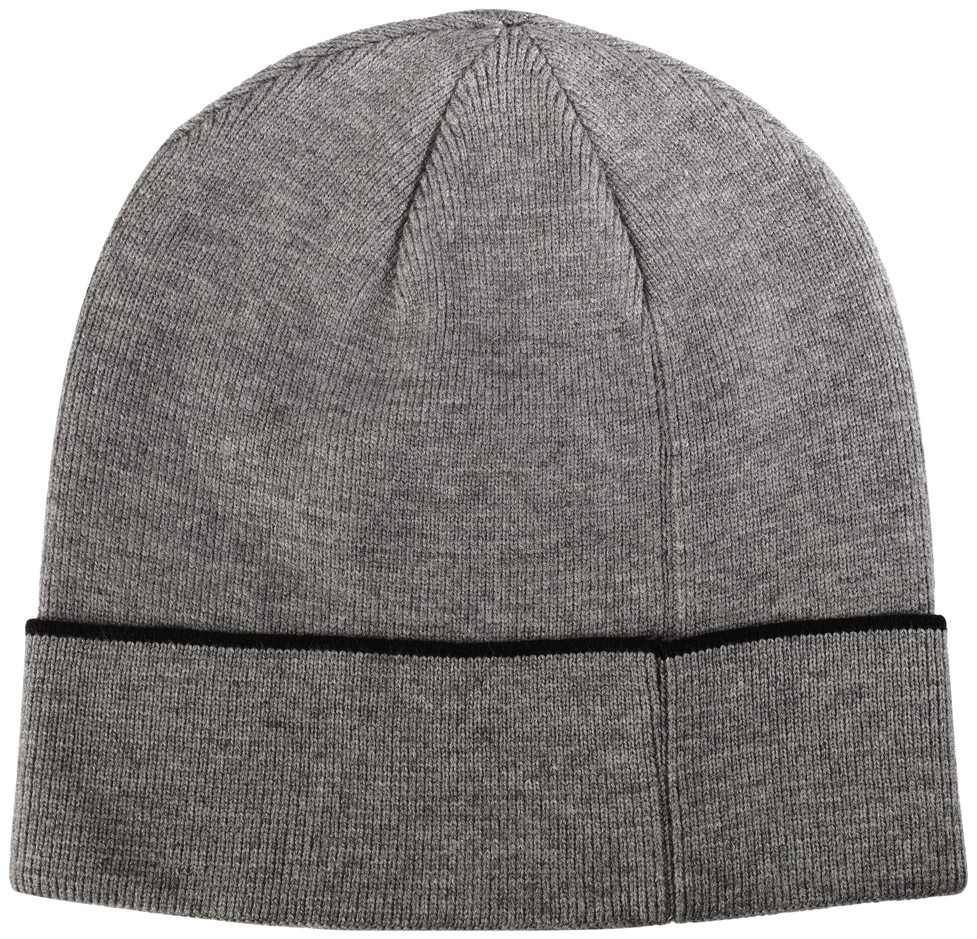 Akzent Strickmütze (mit Umschlag) für Herren, VE-4, grau