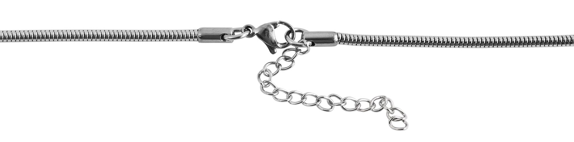 Akzent Edelstahl Damen Schlangenkette, Länge: 50 cm / Stärke: 2 mm