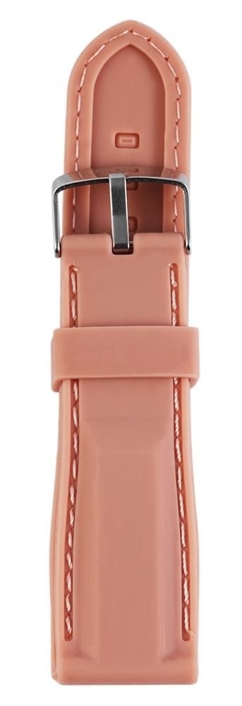 Basic Silikon Armband in rosa, glatt, 24 mm