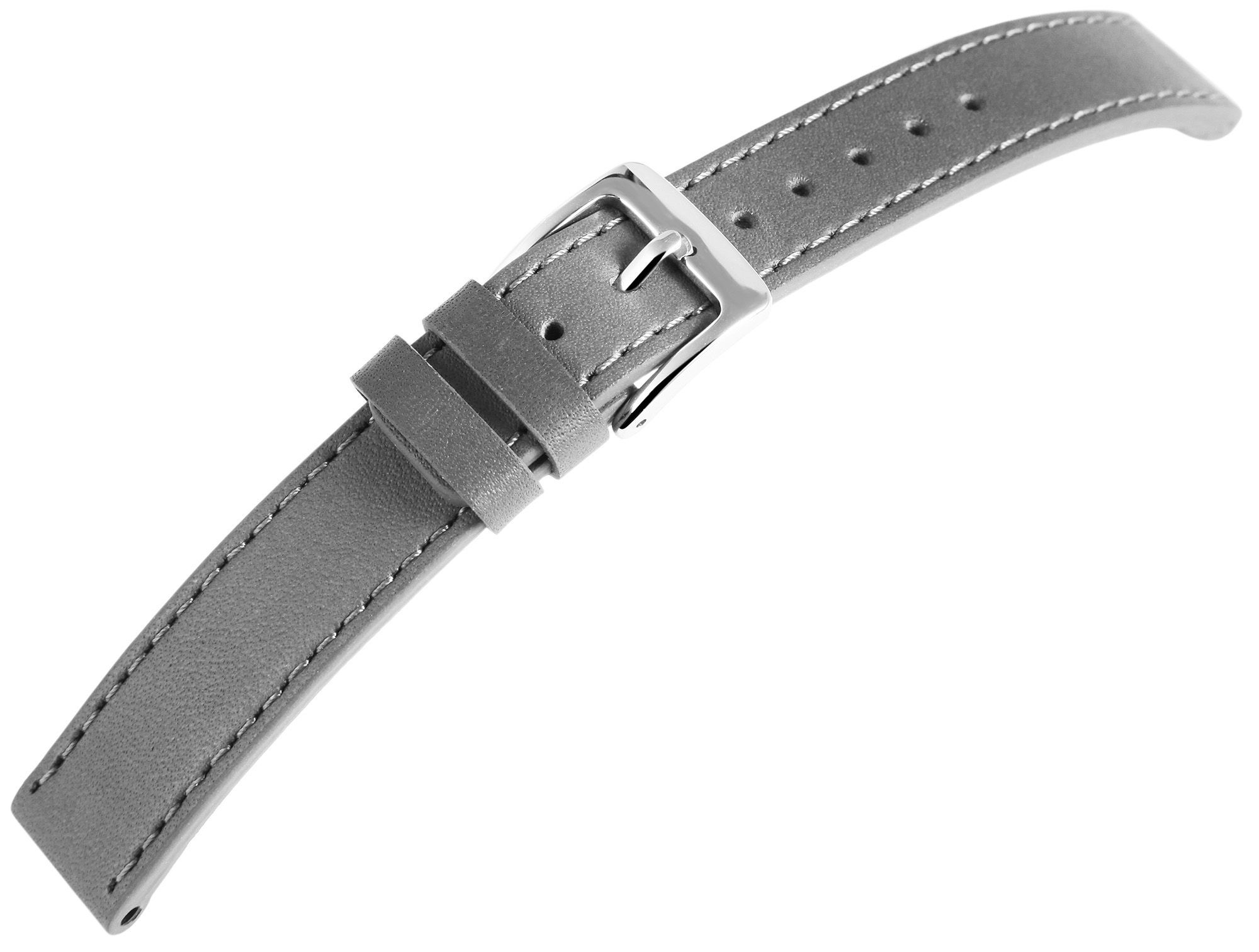 Echt Lederarmband, 16 mm, grau