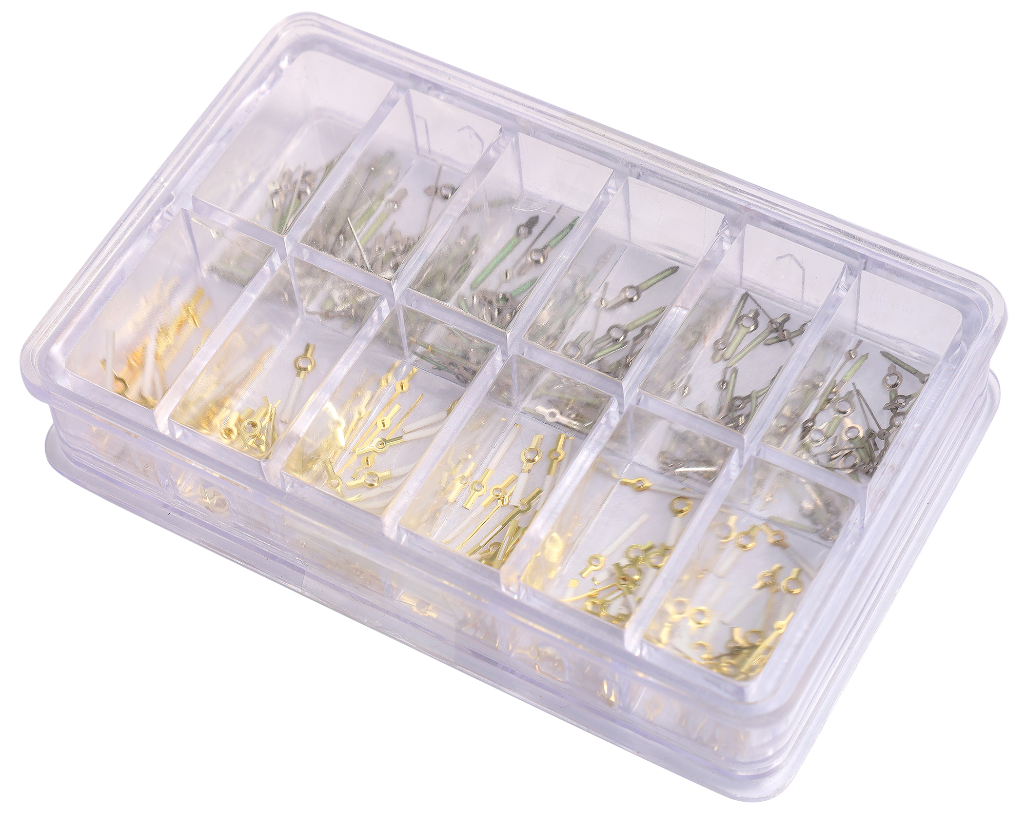 Uhrenzeiger Set, Metall, goldfarben und silberfarben lumineszierend
