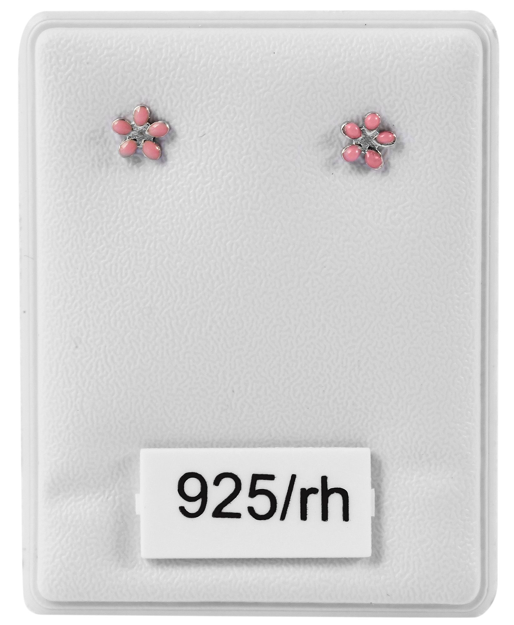 "Flamina" 925/- Echt Silber, Kinder Ohrstecker - Blume, rhodiniert, rosa