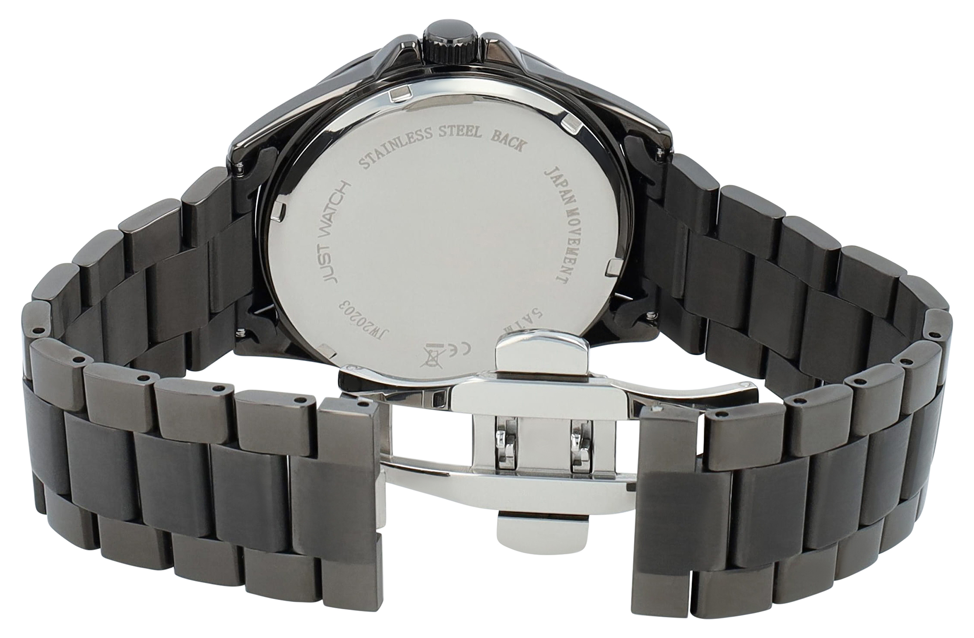 JUST WATCH Herrenuhr "Ben" mit Edelstahlband, Ø 42 mm, schwarz/blau, 5ATM