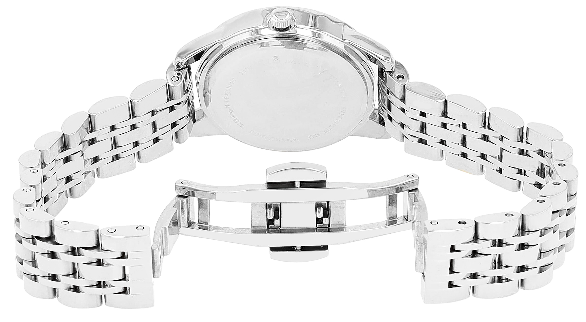 JUST WATCH Damenuhr "Valentia" mit Edelstahlband, Ø 30 mm, silberfarben/ Perlmutt
