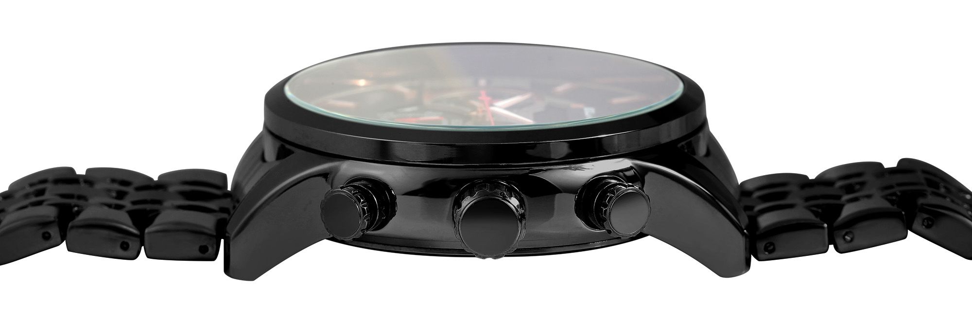 ELITE Herrenchronograph mit Edelstahlarmband, schwarz