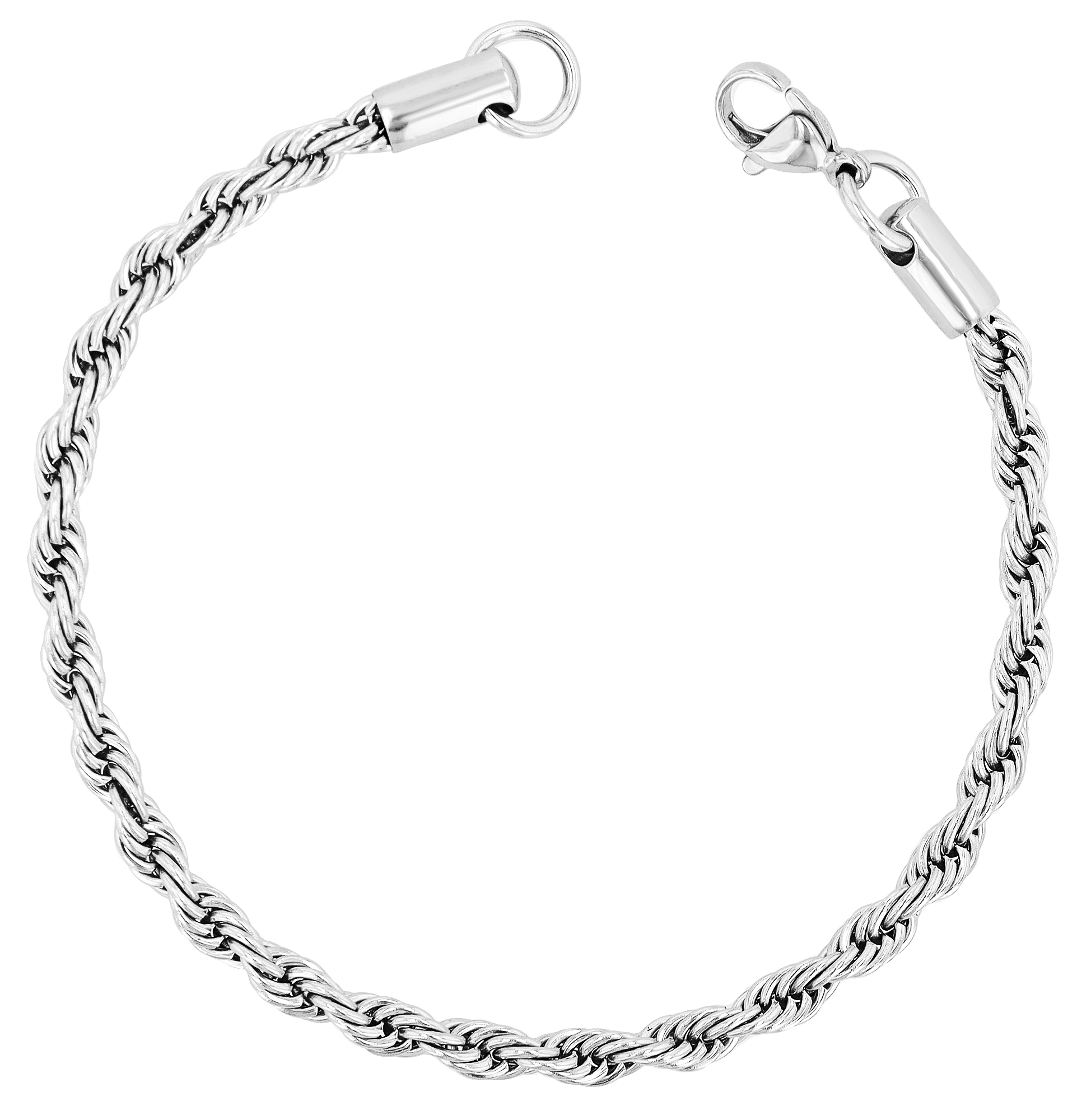 "Lalida" Armband aus Edelstahl, Kordelarmband, 20 cm
