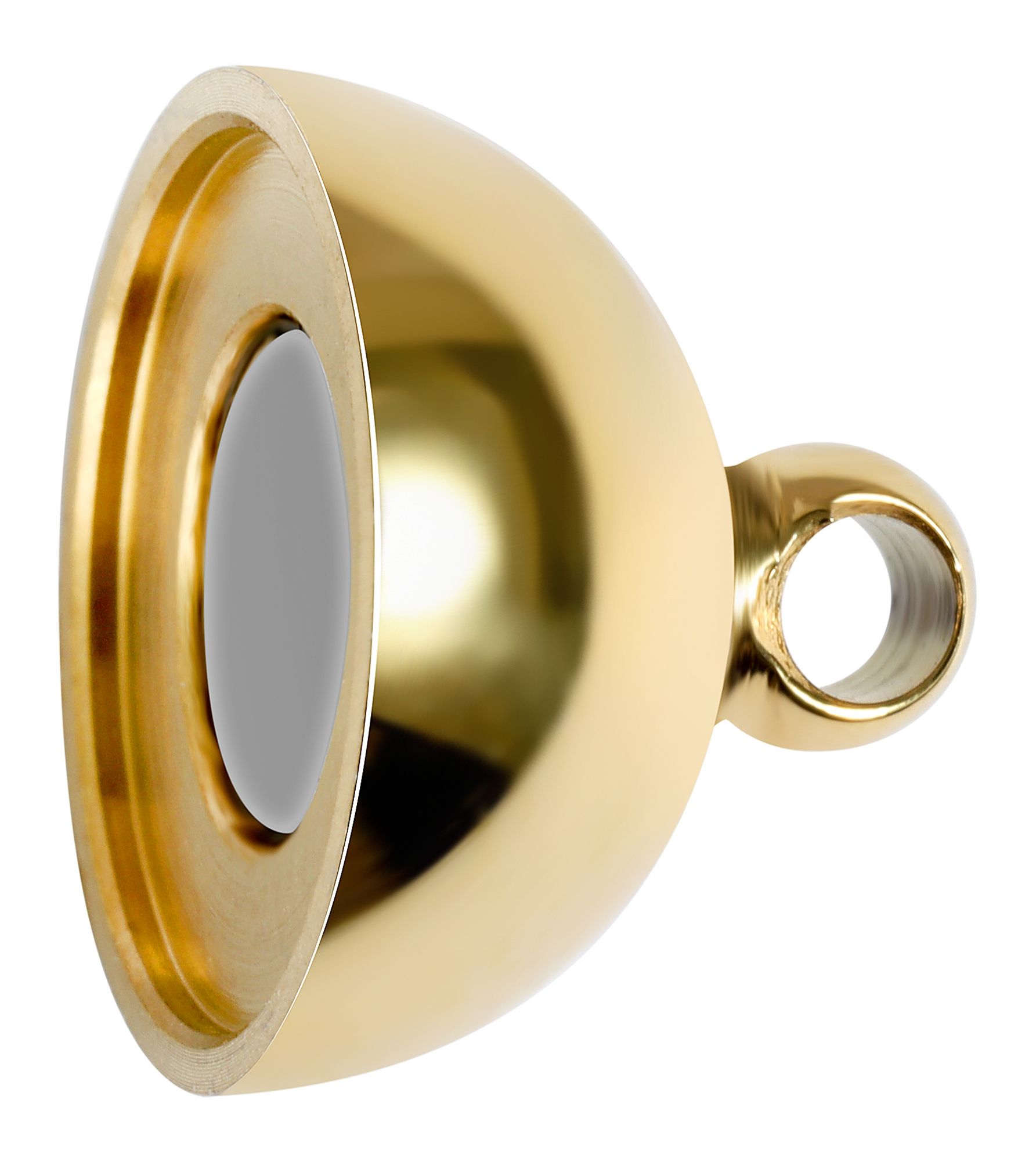 Akzent Magnetschließe, Edelstahl, rund, poliert, goldfarben, Ø 12 mm