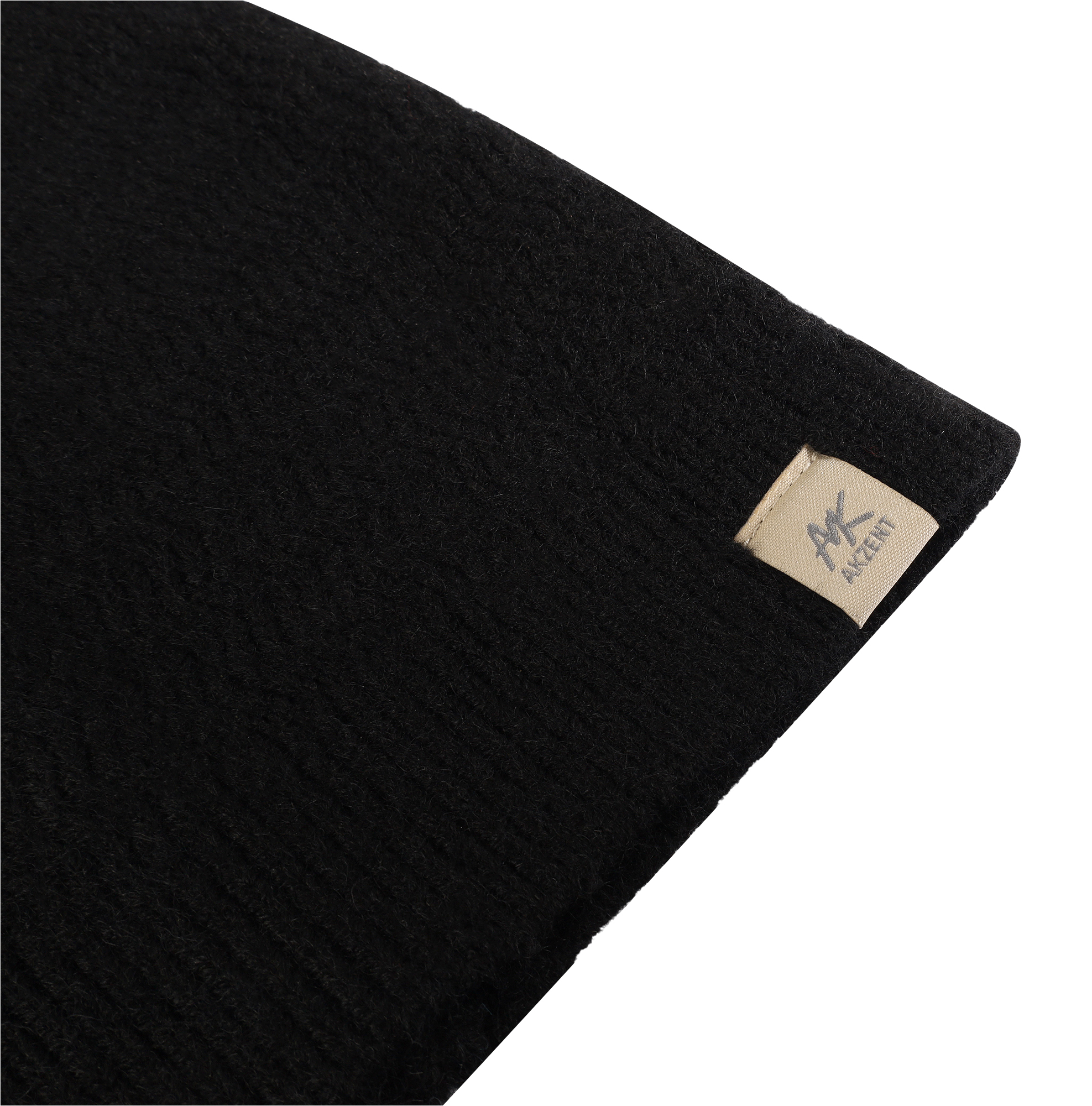 Akzent Strickmütze (ohne Umschlag) für Herren, VE-4, schwarz