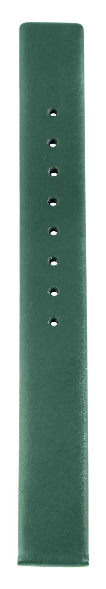 Echtleder-Uhrenarmband, nahtlos, dunkelgrün,12 mm