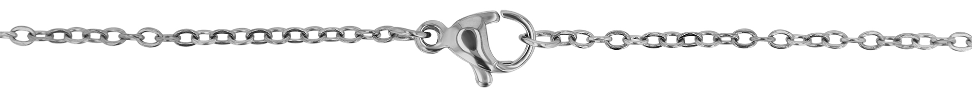 "Fatimas Hand" Edelstahlkette mit Anhänger, 45 cm, silberfarben