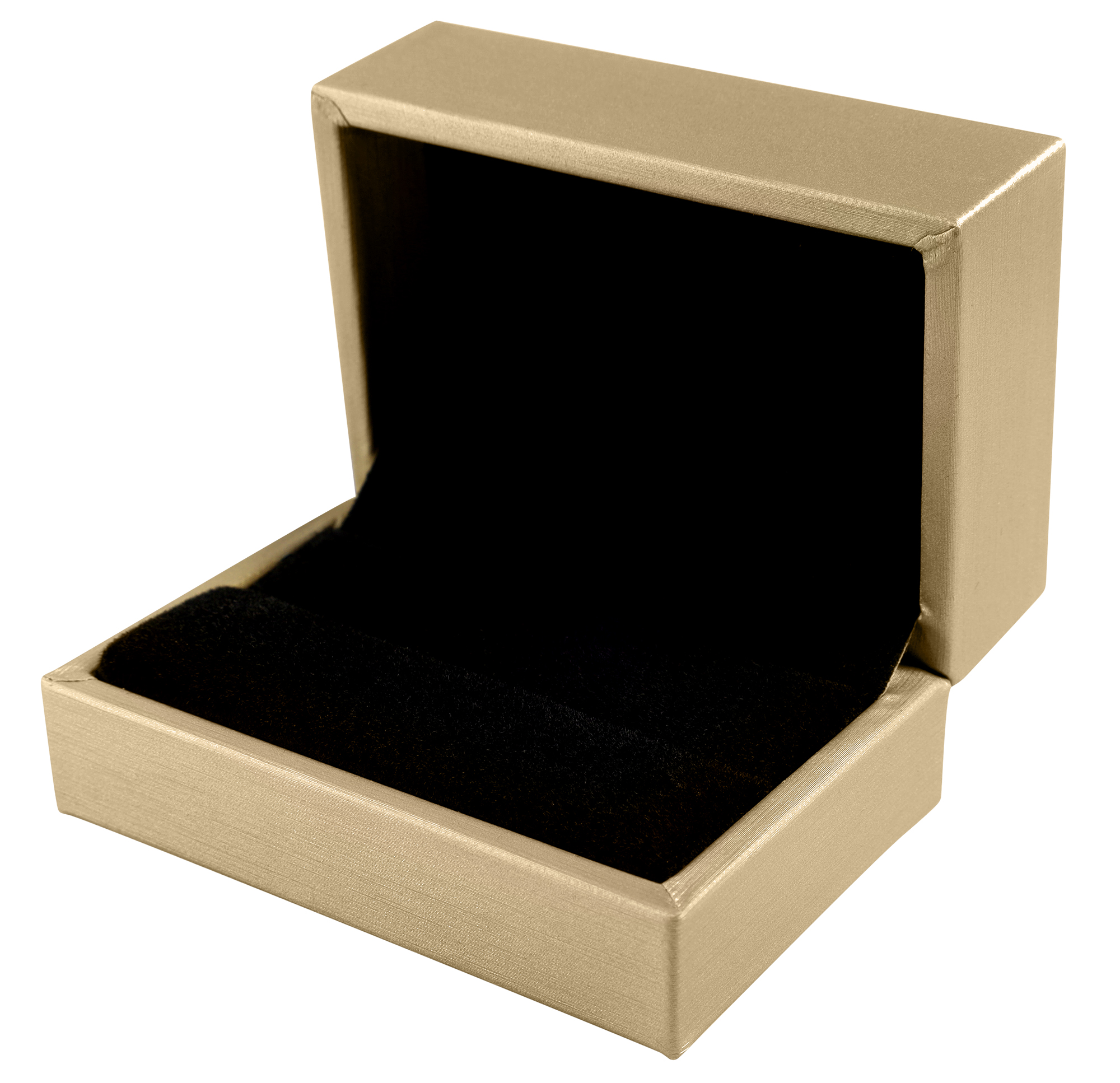 Schmuckbox (Eheringe) 5,3 x 7,7 cm, Kunststoff, champagnerfarben, VE10