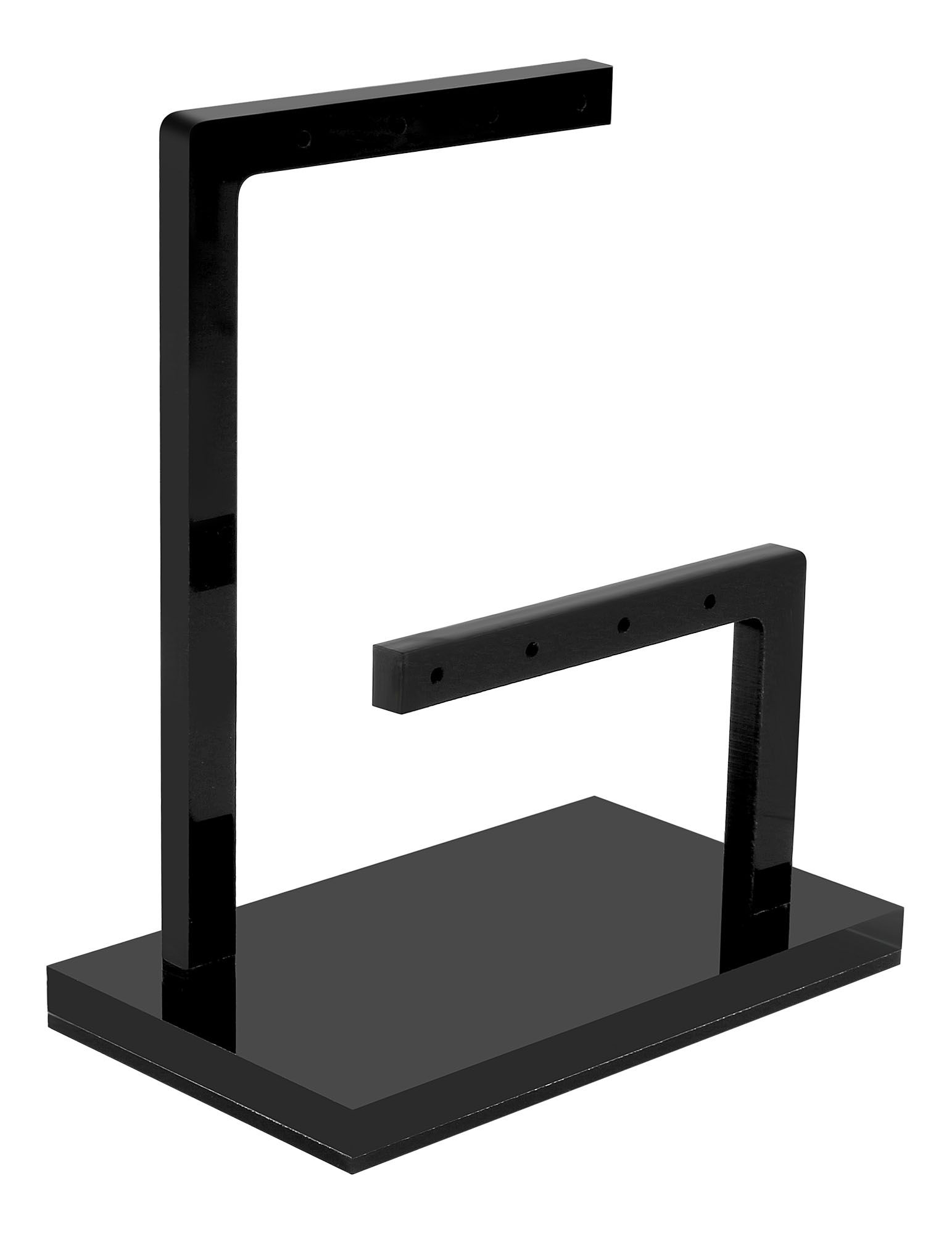 Acryl Aufsteller für 4 Paar Ohrringe (Dekoserie Glossy), schwarz