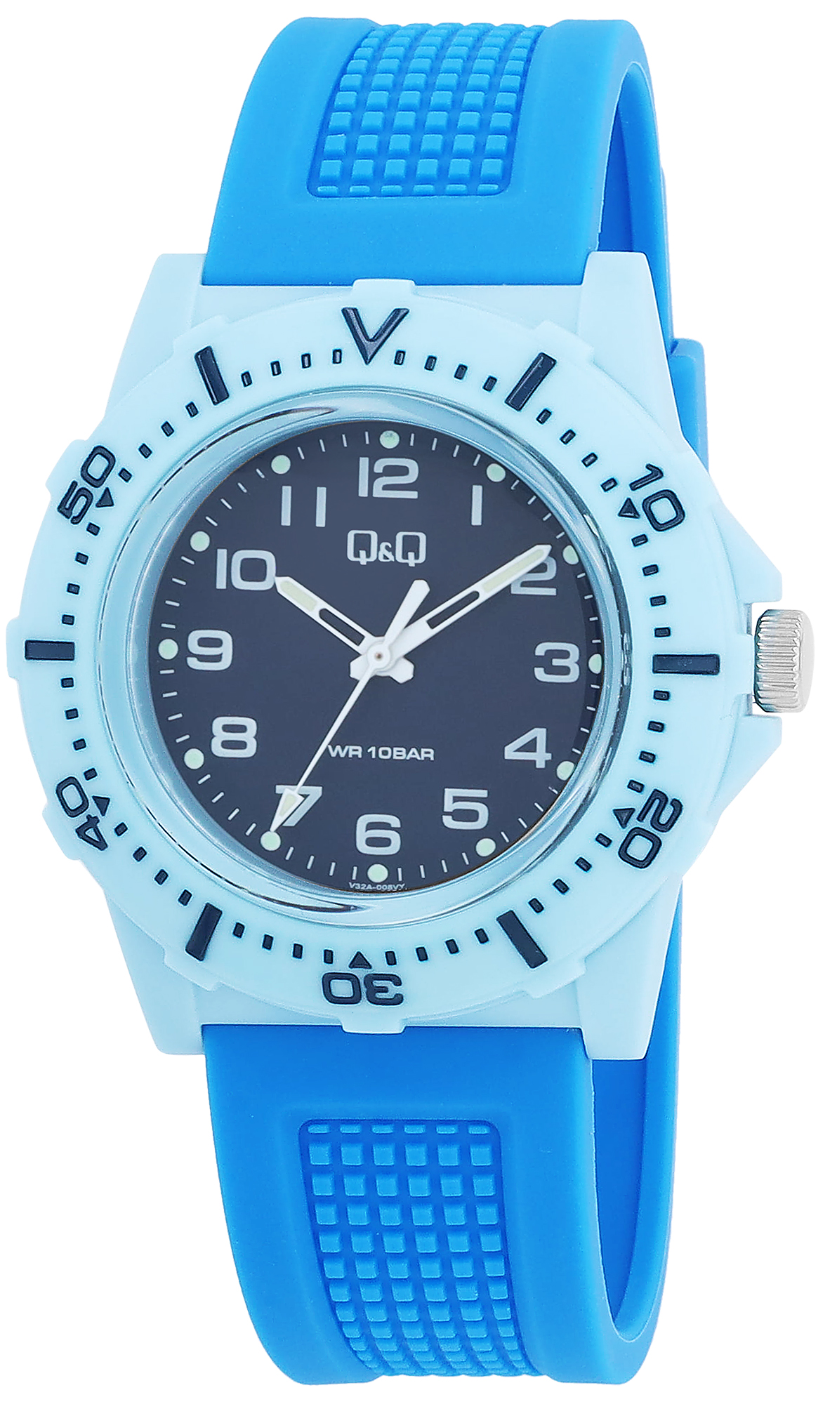 Q&Q Herrenuhr mit Silikonarmband, 10 BAR