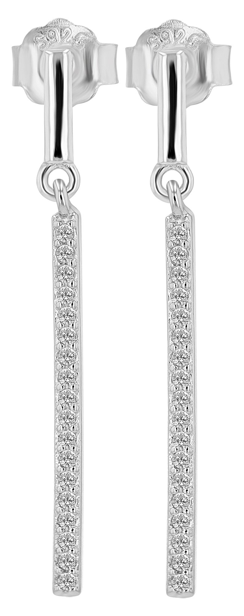 "Adina" 925/- Echt Silber Ohrstecker, rhodiniert