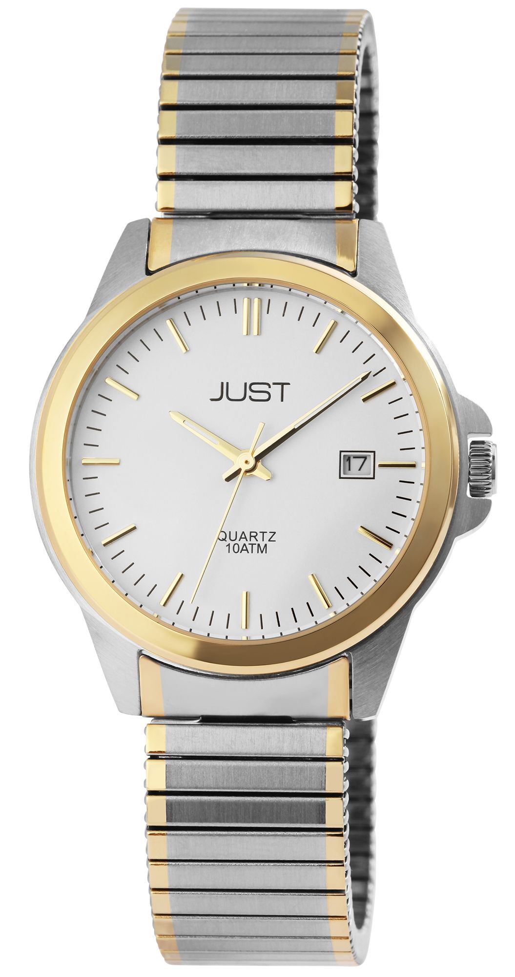 JUST Herrenuhr "Roswin"  Edelstahlzugband, Ø 38 mm, bicolor/ silberfarben