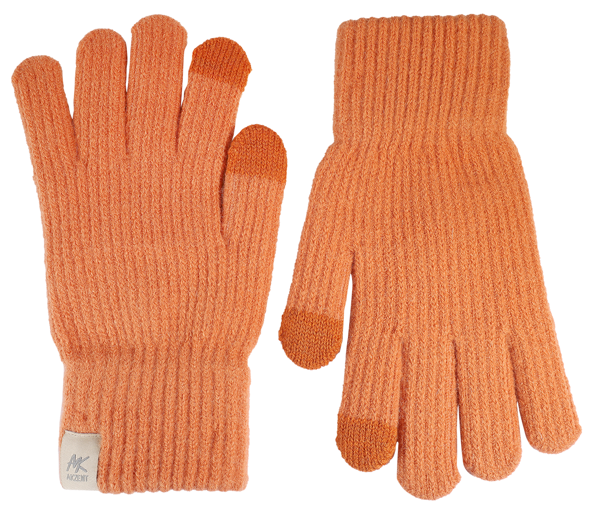 Damen-Handschuhe, Gr S, orange, Touch-Finger, 100% Polyester, VE-4
