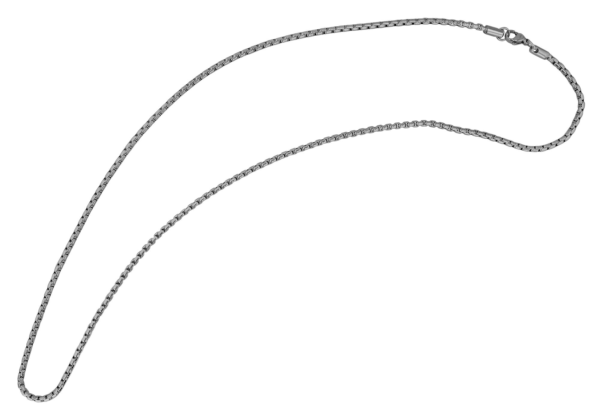 "Leilany" Edelstahl Kobrakette 60 cm/ 3 mm, silberfarben