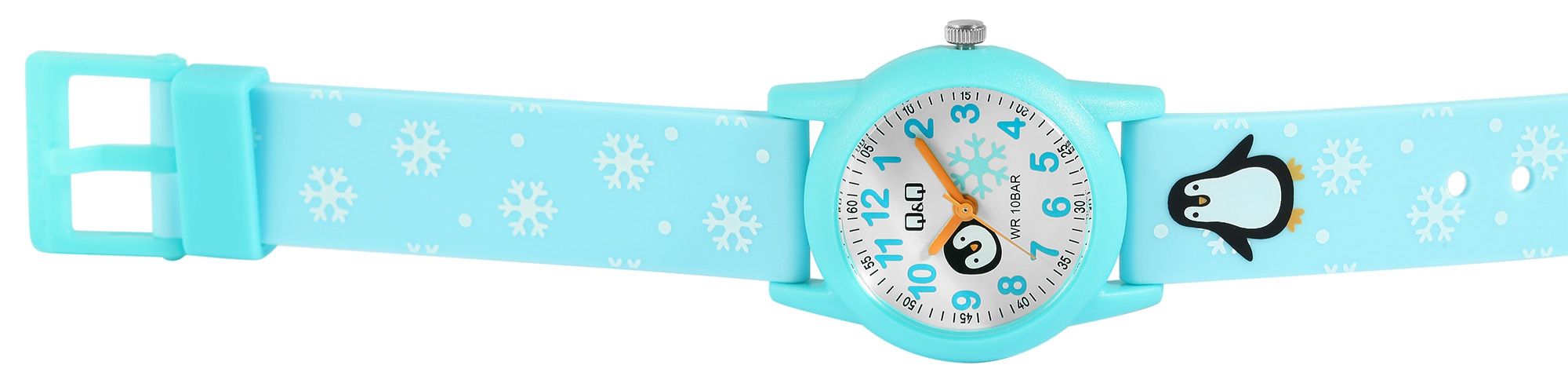 Q&Q Kinderuhr mit Silikonarmband, "Pinguin", 10 Bar