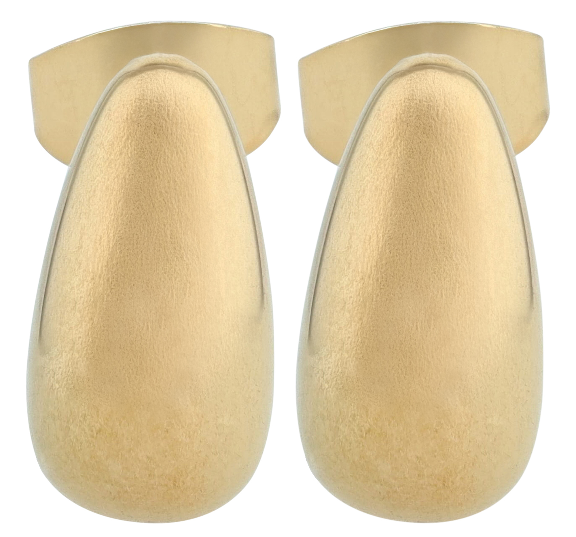 "Alja" Edelstahl Ohrstecker, Tropfen, goldfarben