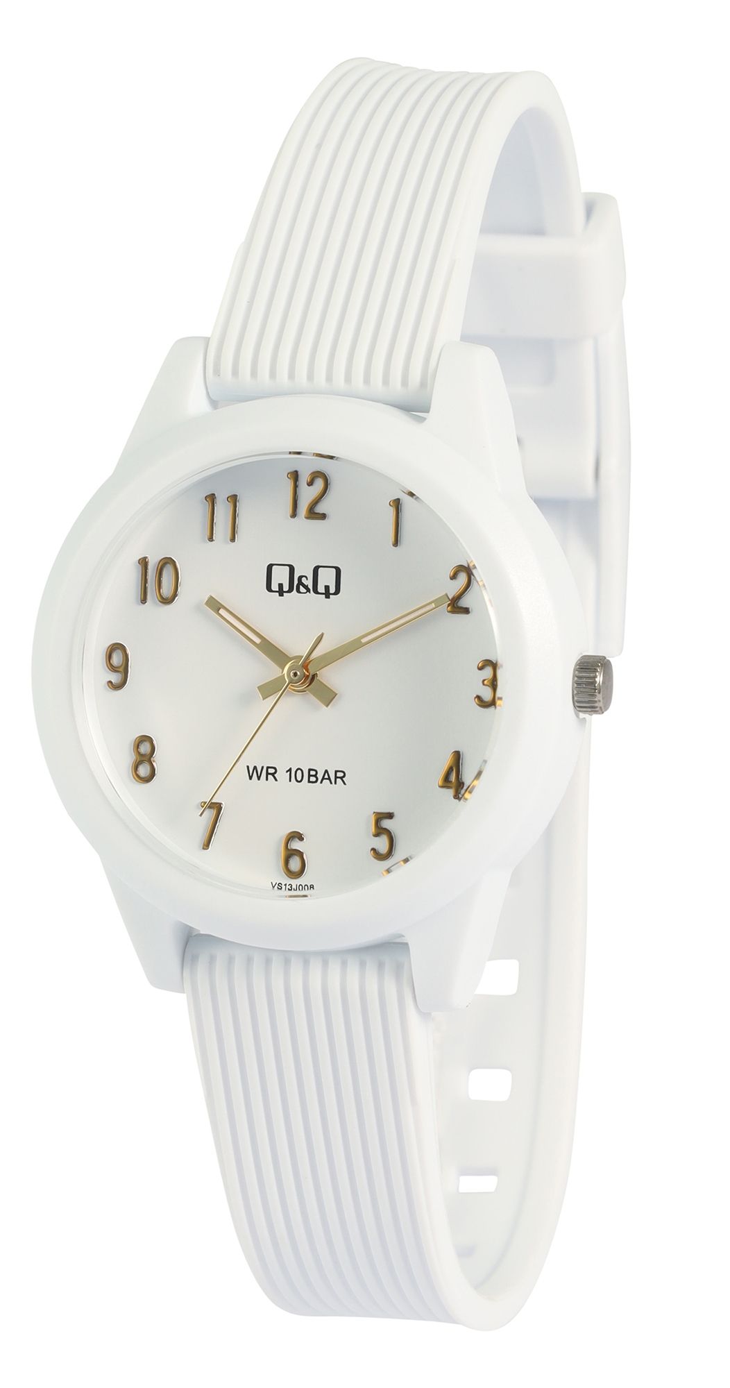 Q&Q Damen-/ Jugenduhr, Resinband, 10 ATM, Ø 32 mm, weiß