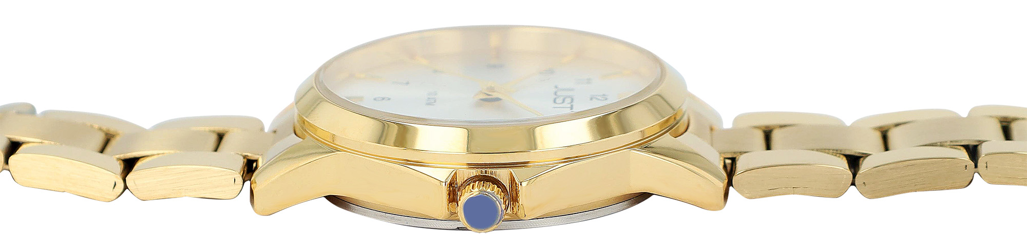 JUST Damenuhr "Amely" mit Edelstahlarmband, Ø 34 mm, 10ATM, goldfarben/ silberfarben