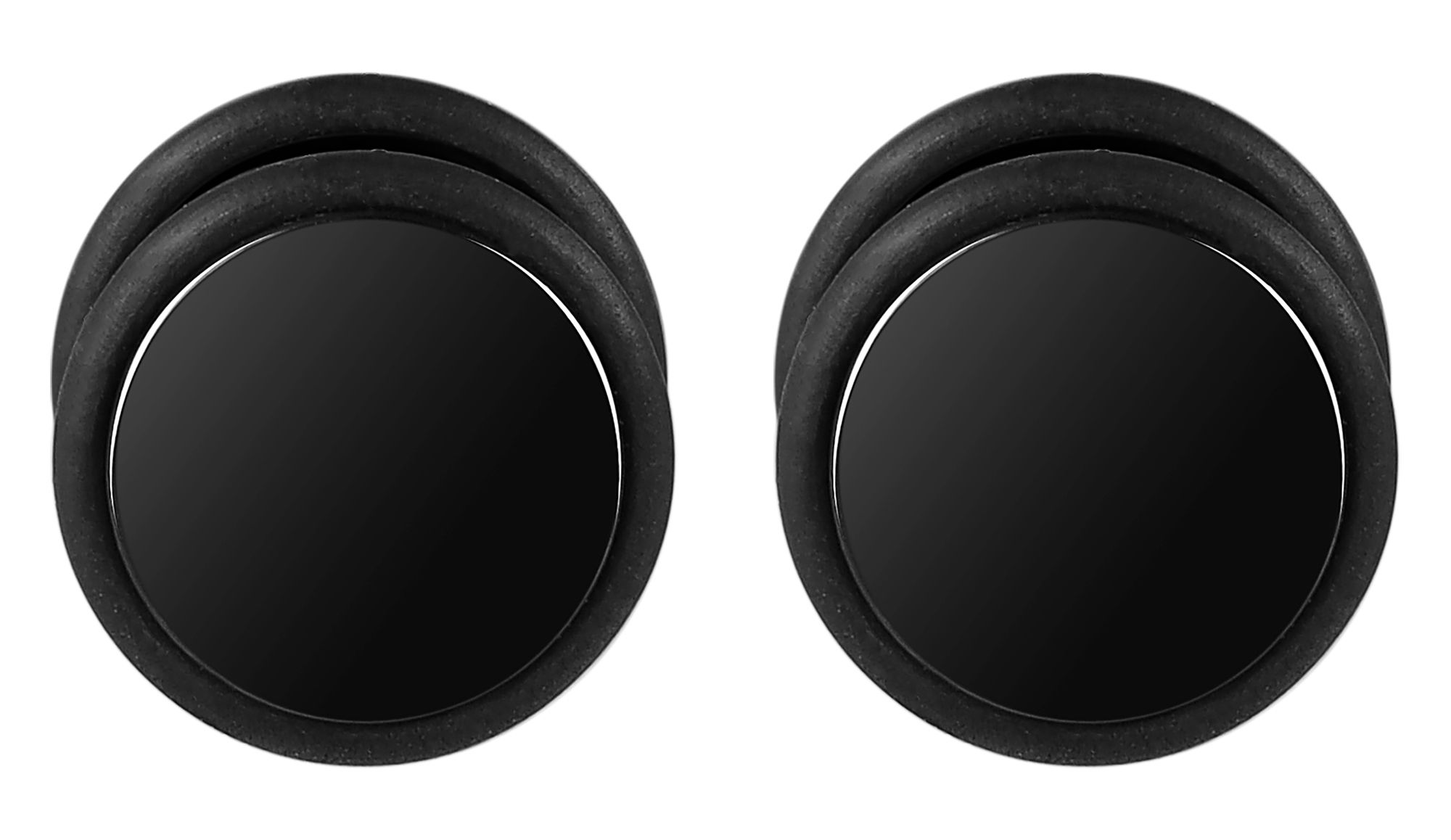 "Camilo" - Fake Plugs mit Schraubverschluss, Edelstahl, schwarz