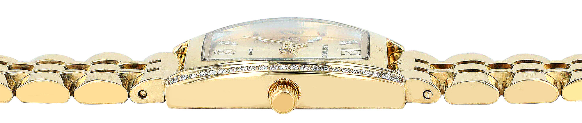 JUST WATCH Damenuhr "Akadia" mit Edelstahlband, Tonneau, Simili, goldfarbe/ silberfarben