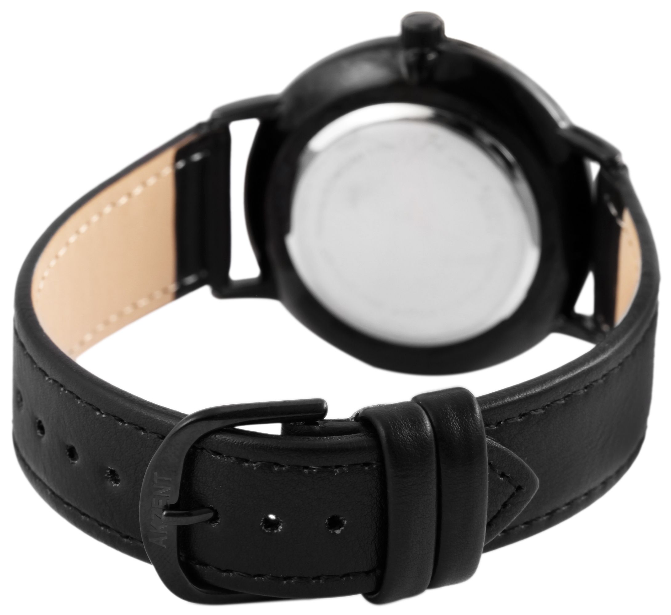 Akzent Exclusive Herrenarmbanduhr mit Lederimitationsband