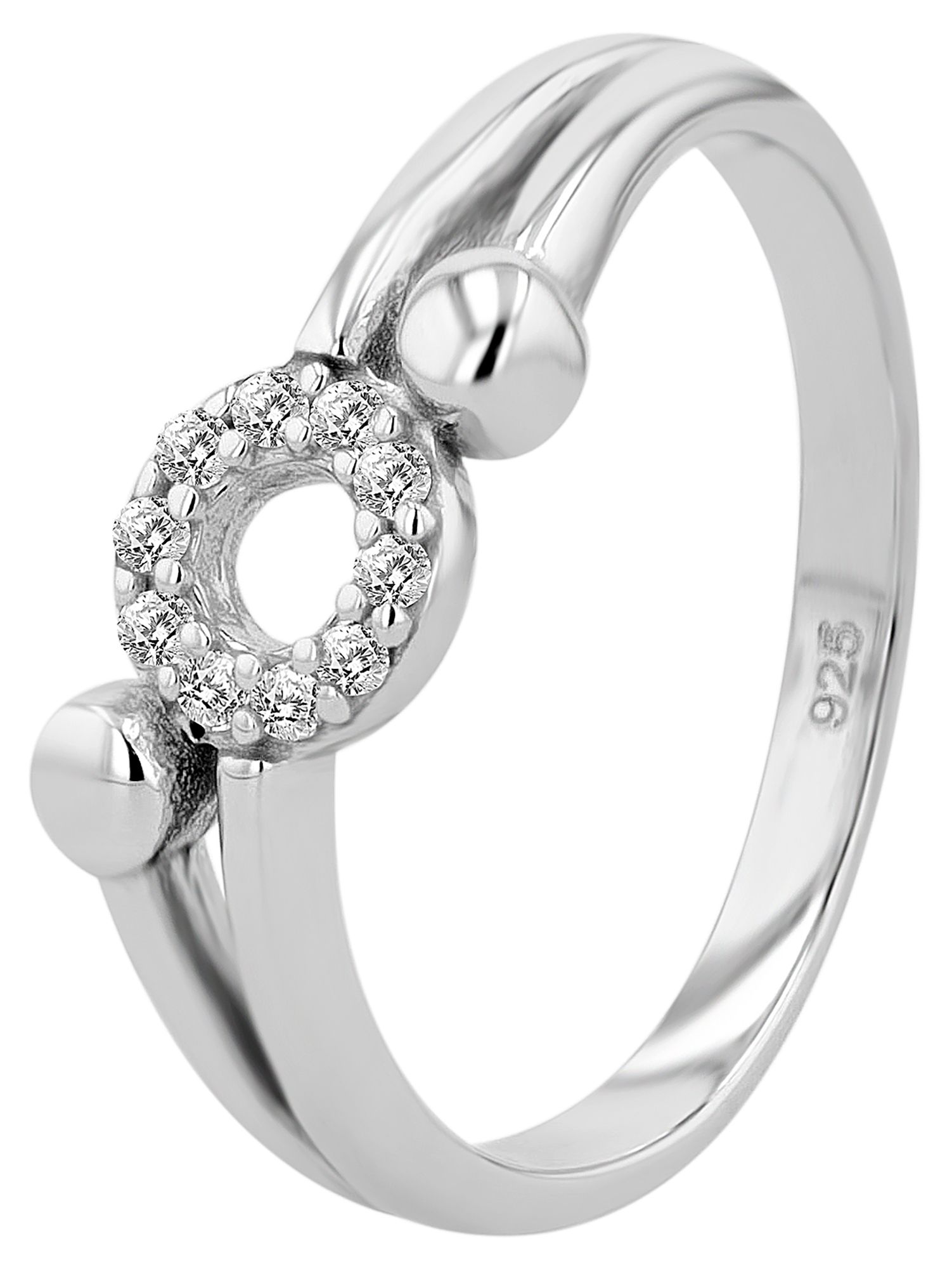 925/- Echt Silber Damenring "Pansy", rhodiniert, Gr. 52