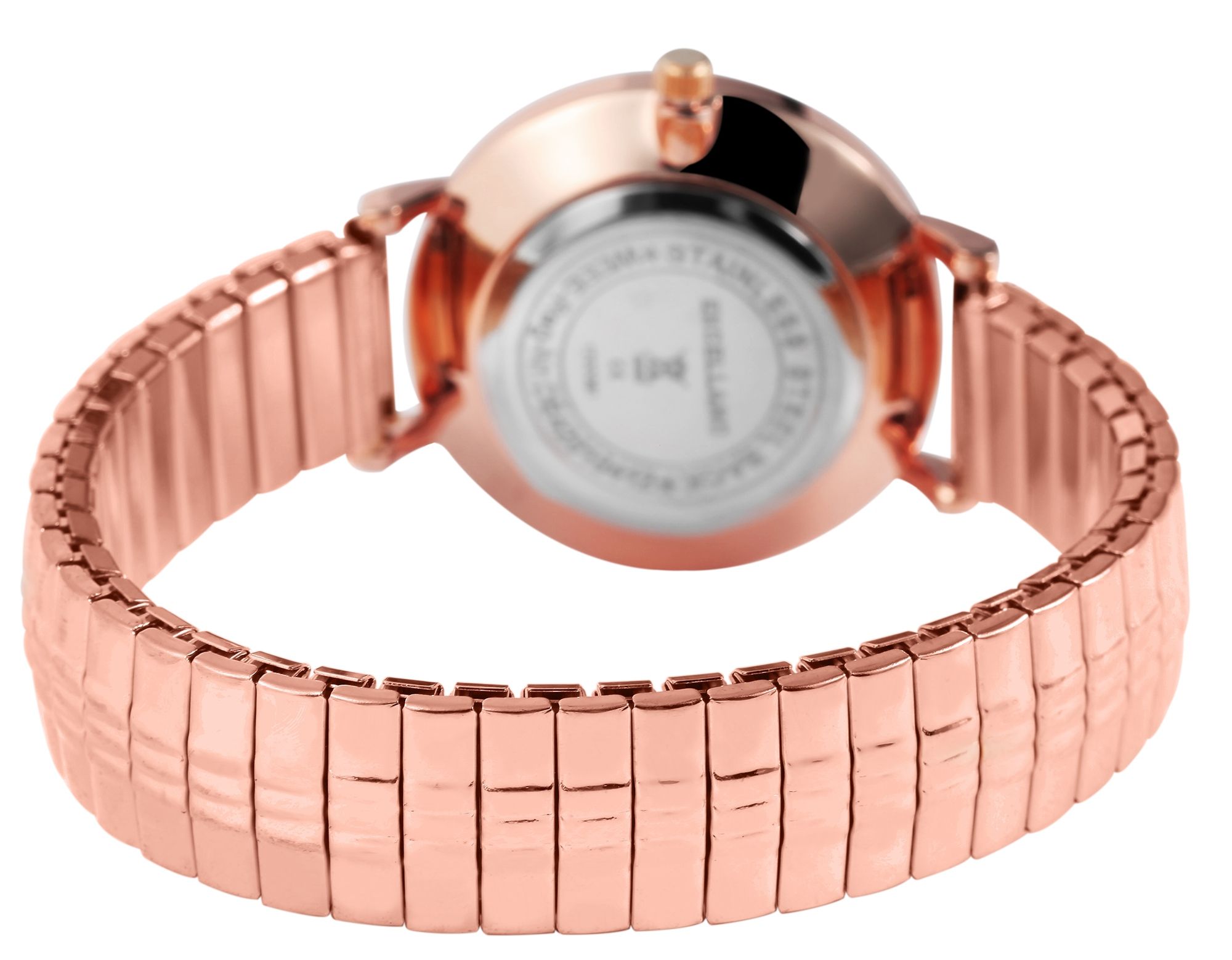 Excellanc Damenuhr mit Edelstahlzugarmband, roségoldfarben