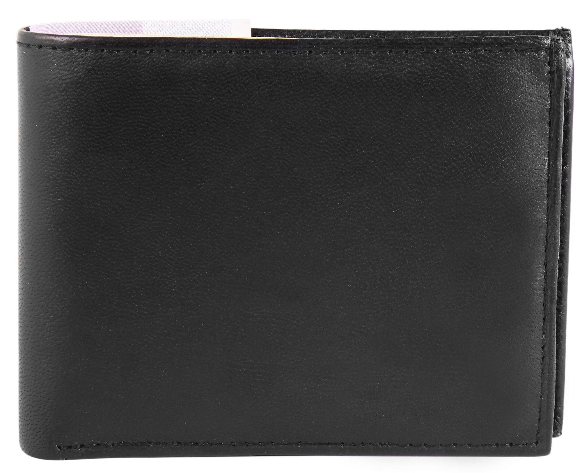SteinMeister Herren Geldbörse aus Echtleder in schwarz. Format 12 x 9 cm.