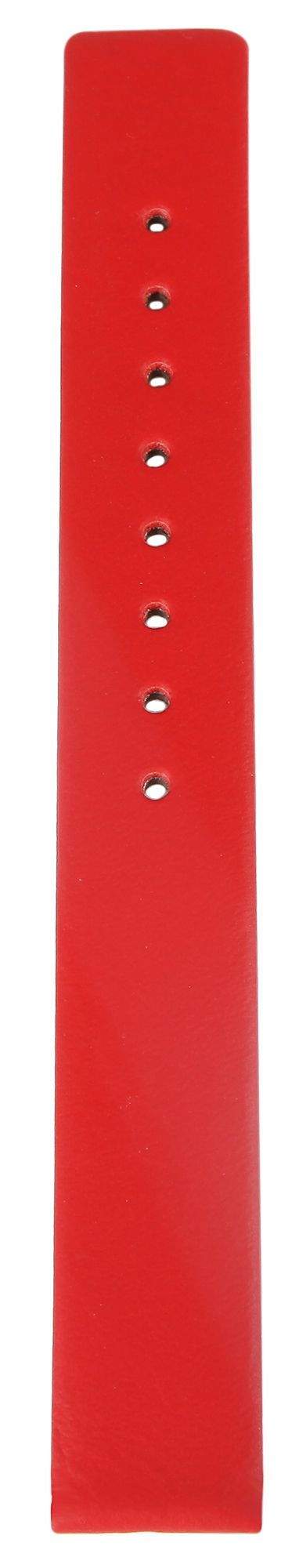 Echtleder-Uhrenarmband, nahtlos, rot, 14 mm
