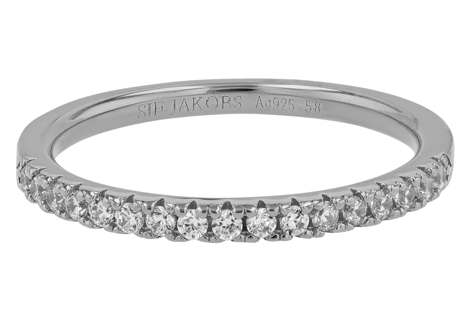 Sif Jakobs Jewellery 925/- Echt Silber Ring "Ellera" Gr 58, Zirkonia (weiß), rhodiniert