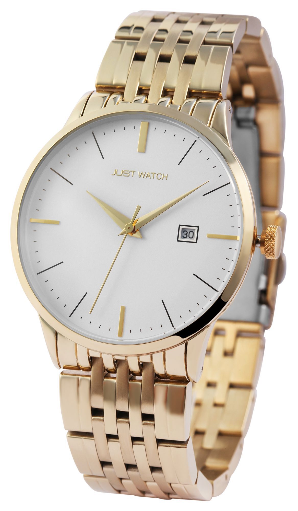 Just Watch Unisexuhr mit Edelstahlarmband, goldfarben