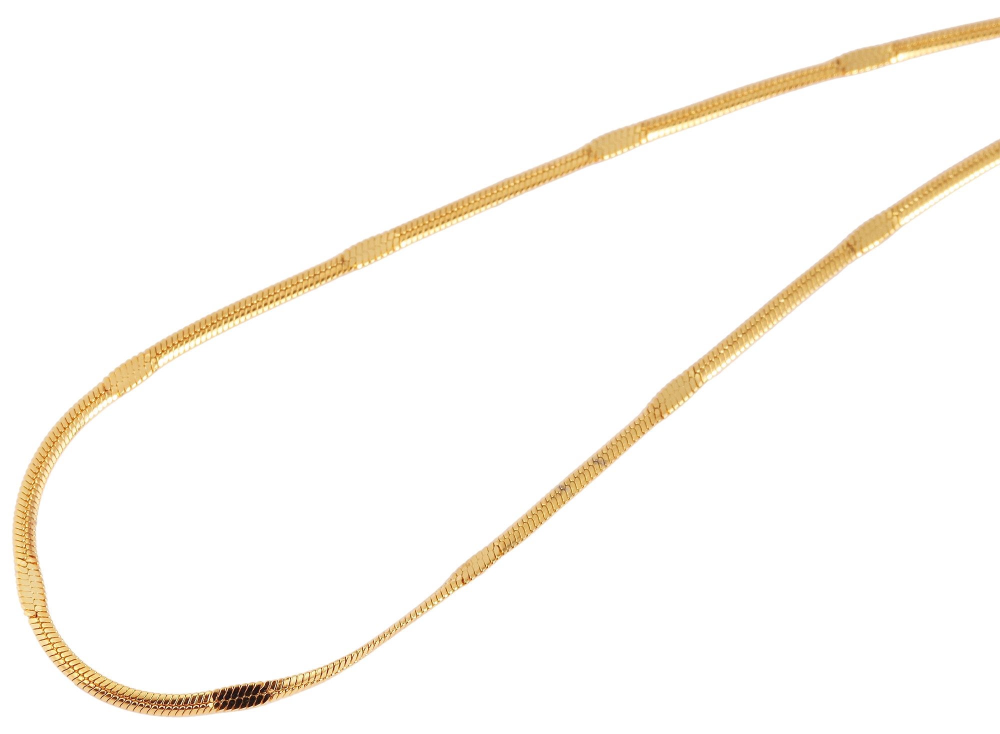 Akzent Schlangenkette, Edelstahl, goldfarben, Länge 45 cm