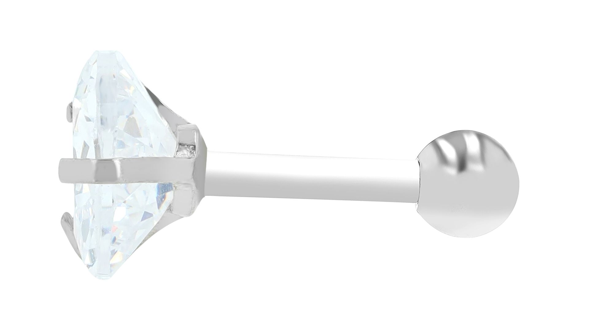 Akzent Edelstahl Ohrstecker, Herz, 4er Set, Stabstärke 1,2 mm / Stablänge 6 mm / Ø 3, 4, 5 und 6 mm