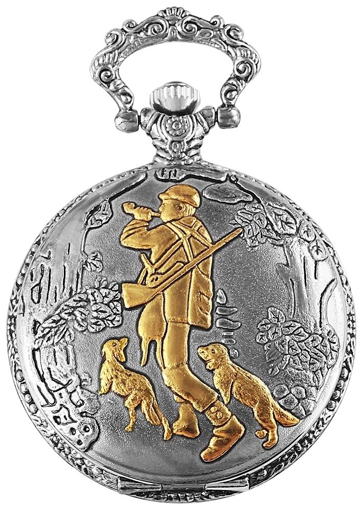 Excellanc Taschenuhr, Jäger, silber- und goldfarben