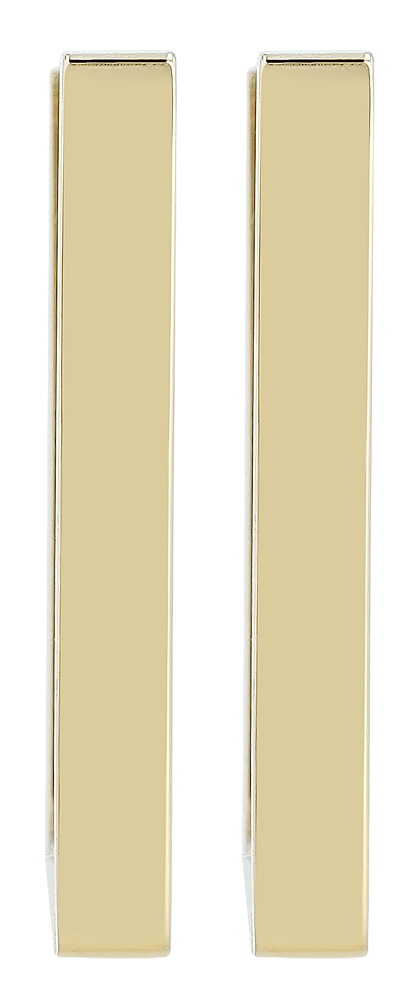 "Bibi" Edelstahl, quadratische Creolen, Statement, goldfarben