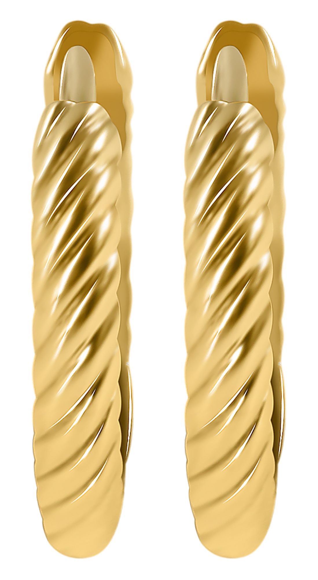 333/- Gold "Brita" Klapp-Creolen, Gelbgold, 8 Karat