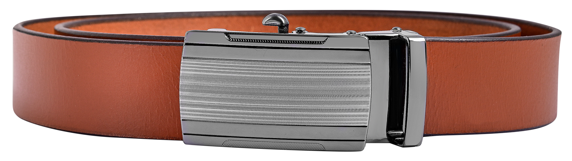 Leonardo Verrelli Echtleder Automatik-Gürtel, max. 100 cm/ 35 mm, braun (tan) - kürzbar