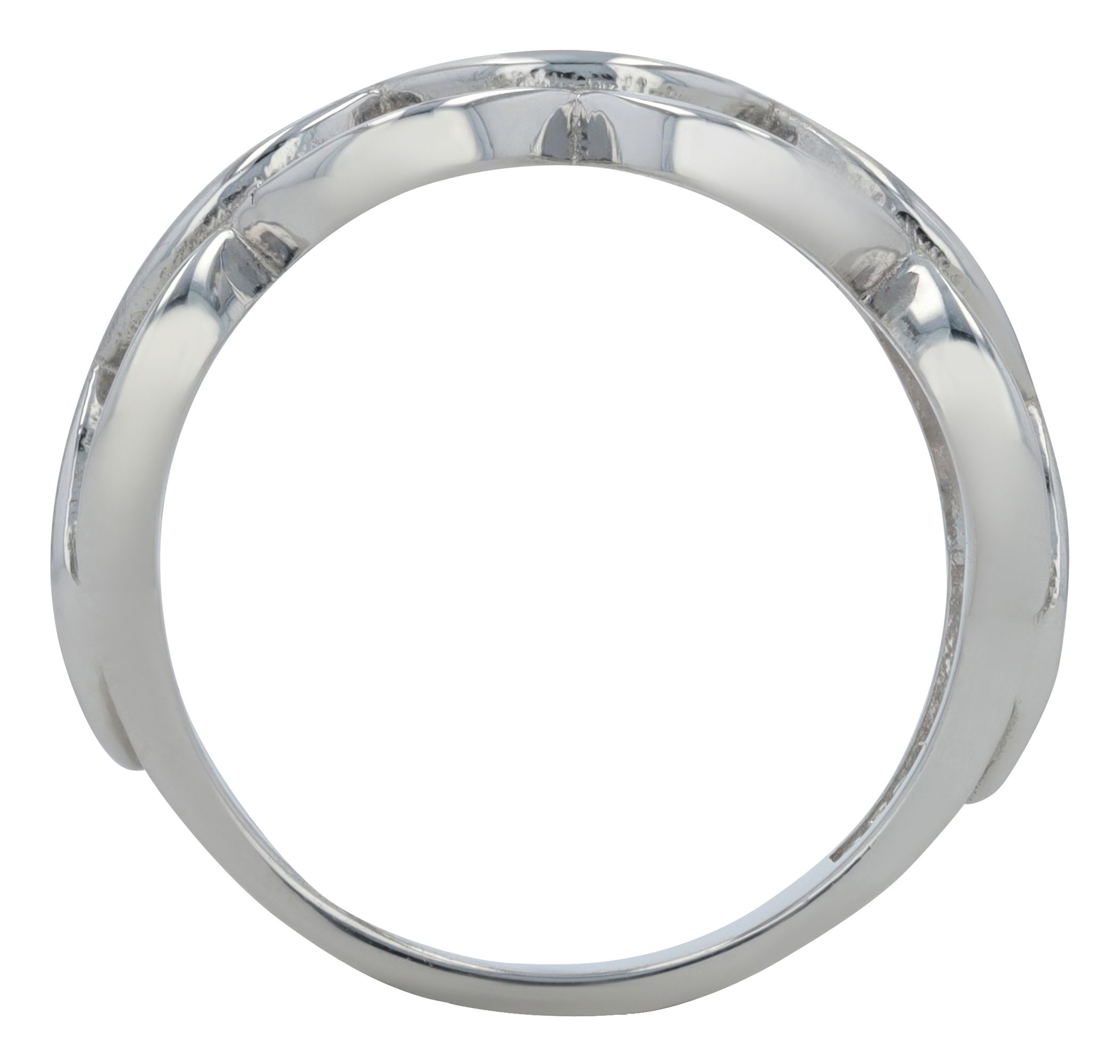 "Estrid" 925/- Echt Silber Damenring, matt & poliert, rhodiniert, Gr. 52