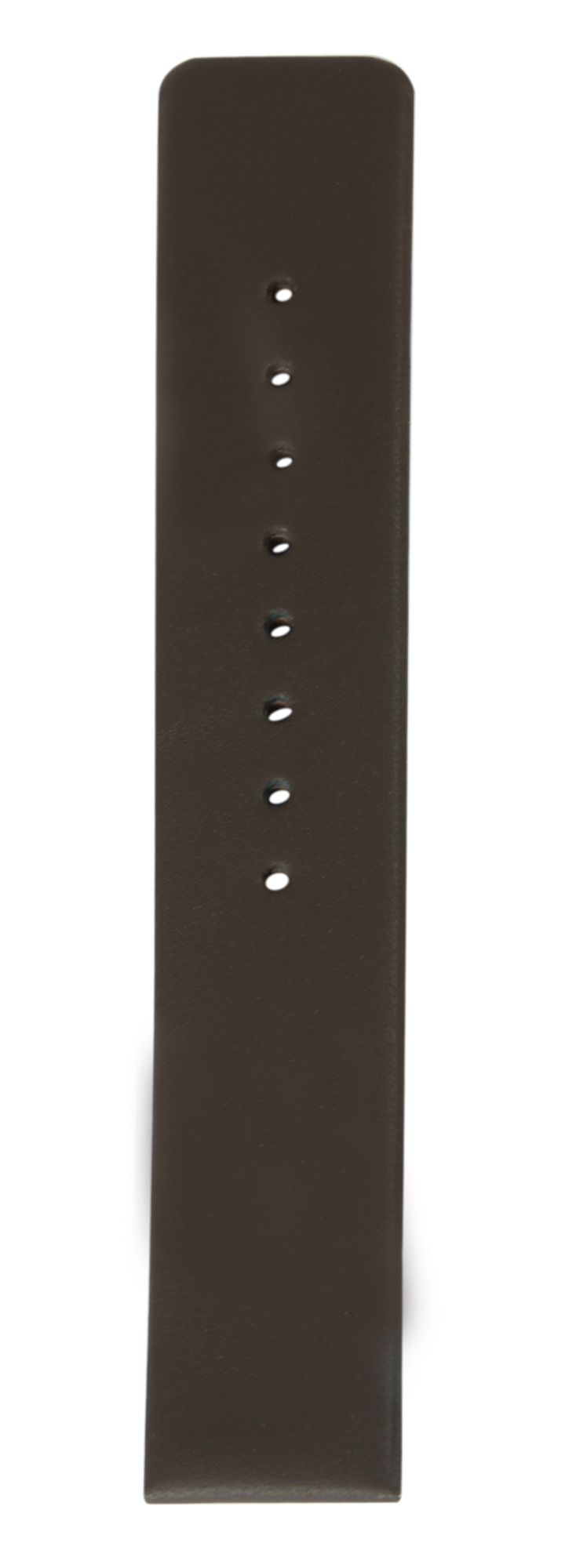 Echtleder-Uhrenarmband, nahtlos, dunkelbraun, 20 mm