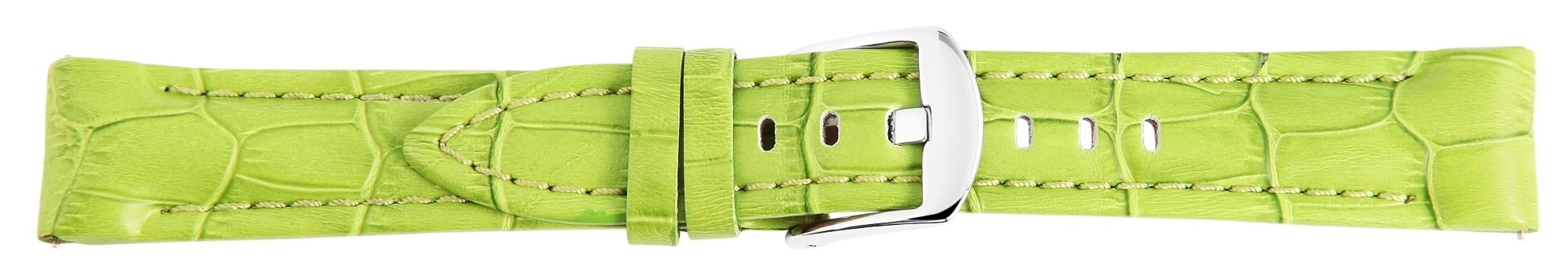 Echtleder-Uhrenarmband, hellgrün, 22 mm