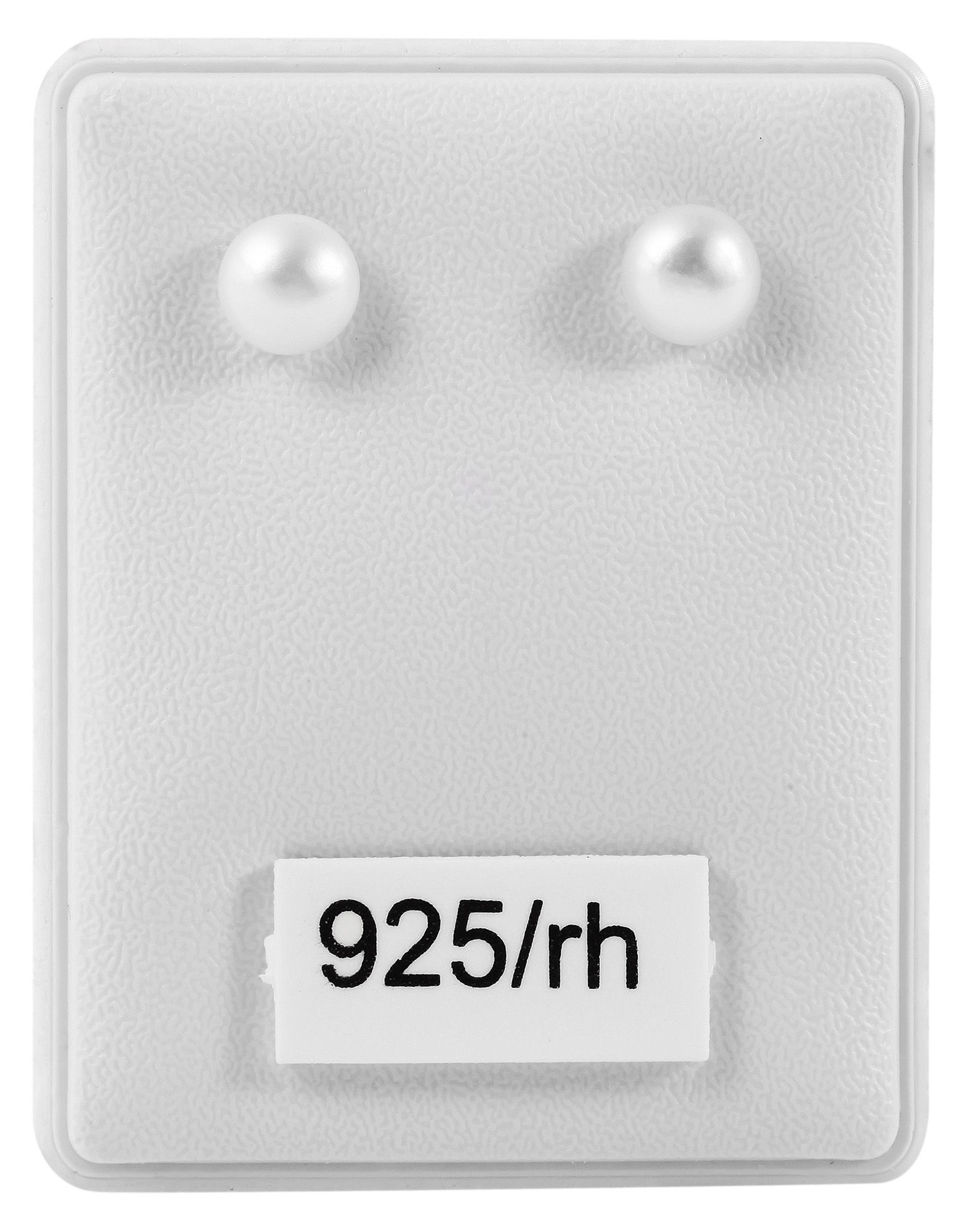 "Paula" 925/- Echtsilber Ohrstecker - Süßwasserperle Ø 5 mm, rhodiniert