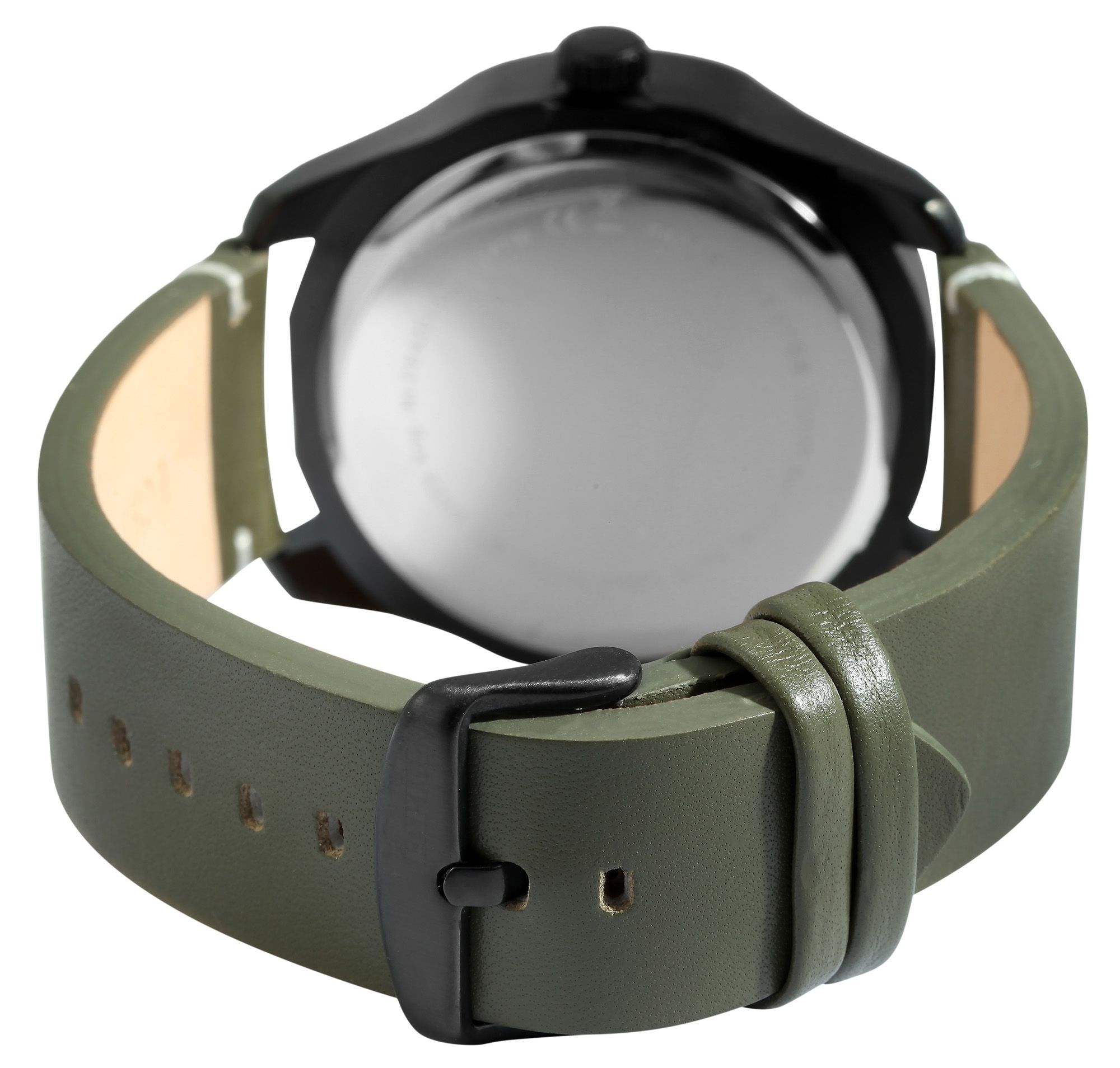 Raptor Herrenuhr "Charley" mit Echtlederarmband, Datumsanzeige, grün