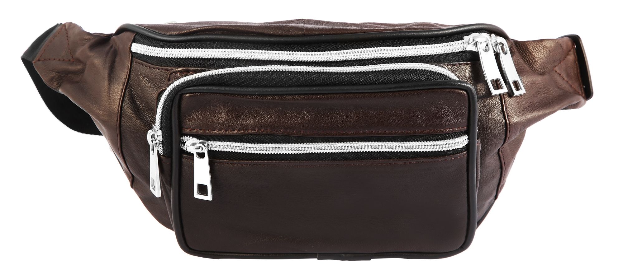 Steinmeister Hüfttasche/ Bauchtasche aus Echtleder, braun