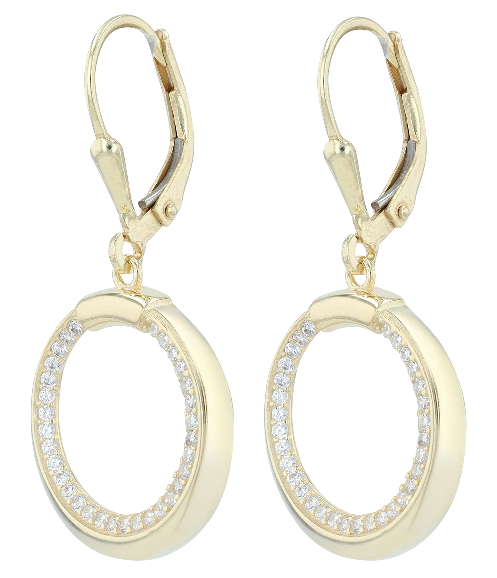 "Aylin" 925/- Echt Silber Ohrhänger mit Zirkoniabesatz, vergoldet