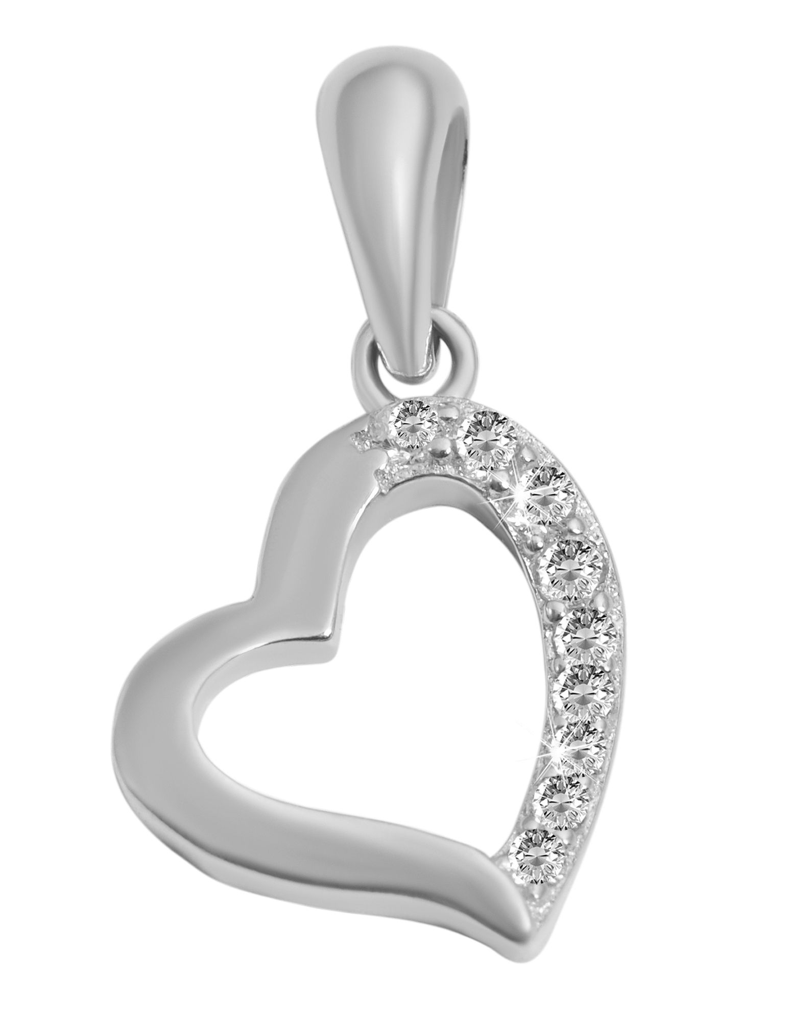 "Imala", 925/- Echt Silber Schmuckset mit Ohrring und Anhänger, silberfarben, rhodiniert