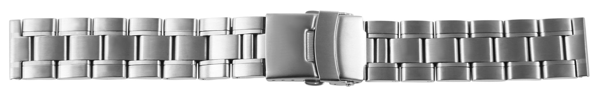Edelstahl-Uhrenarmband, silberfarben, 18 mm